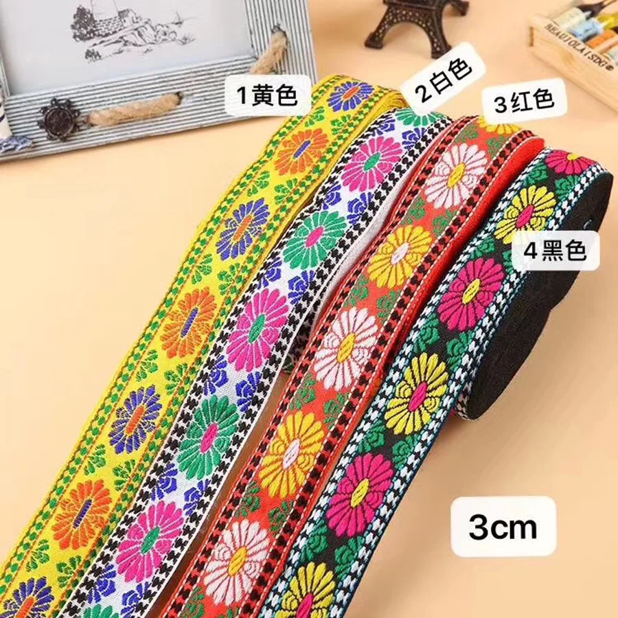 

3cm ethnic style folk style nation style jacquard ribbon,jacquard webbing,garment ribbon,shoes ribbon,bag ribbon,QC0708E