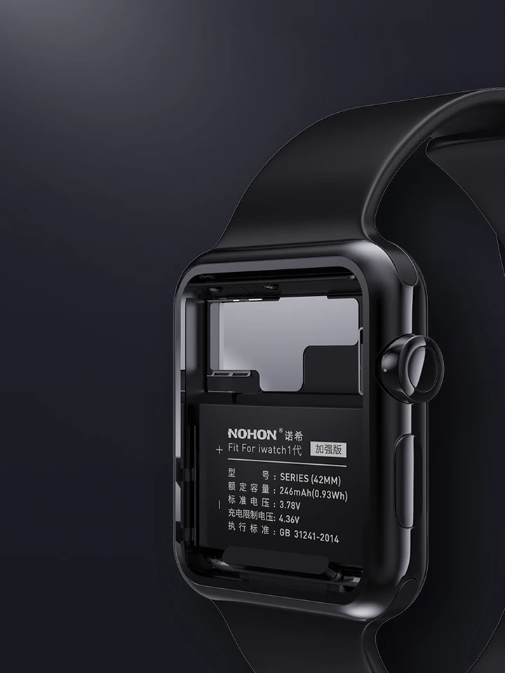 Batería NOHON para Apple Watch Series 1, 2, 3, 4, 5, SE, 6, 7, 8, SE2, baterías de repuesto para iWatch S1, S2, S3, GPS, LTE, SE2, S4, S5, S6, S7, S8 3