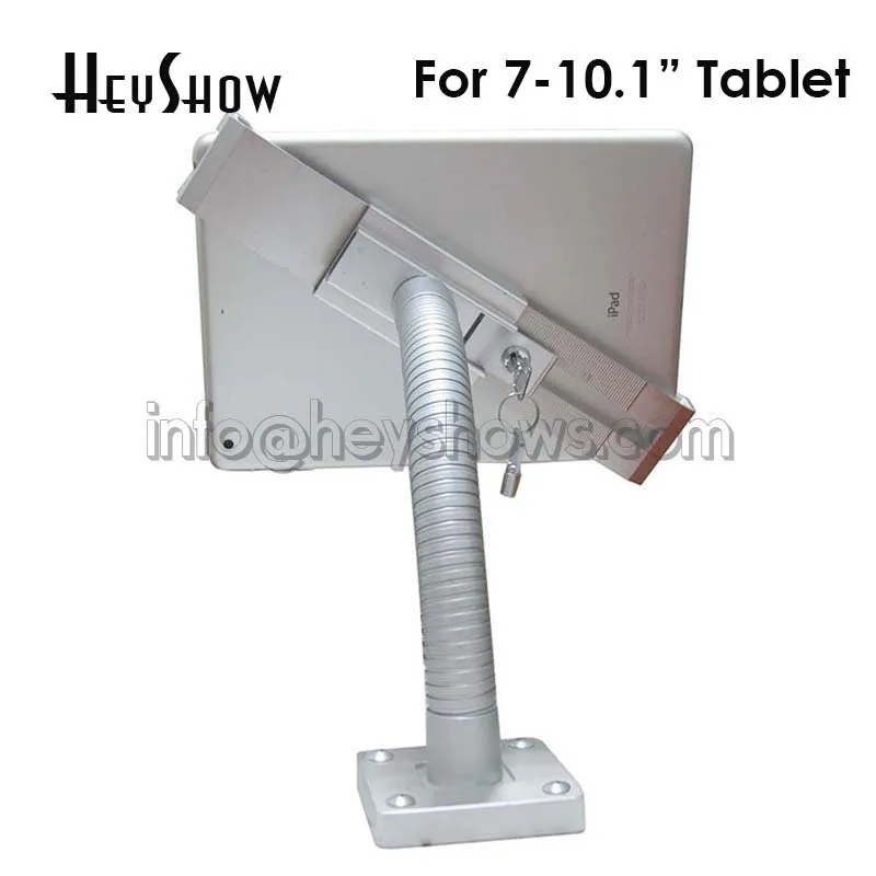 Tablet Security Lock Display Stand Flexible IPadTablet Holder Lock Lockable Tablet Kiosk Desktop Anti-Theft For 7-10.1