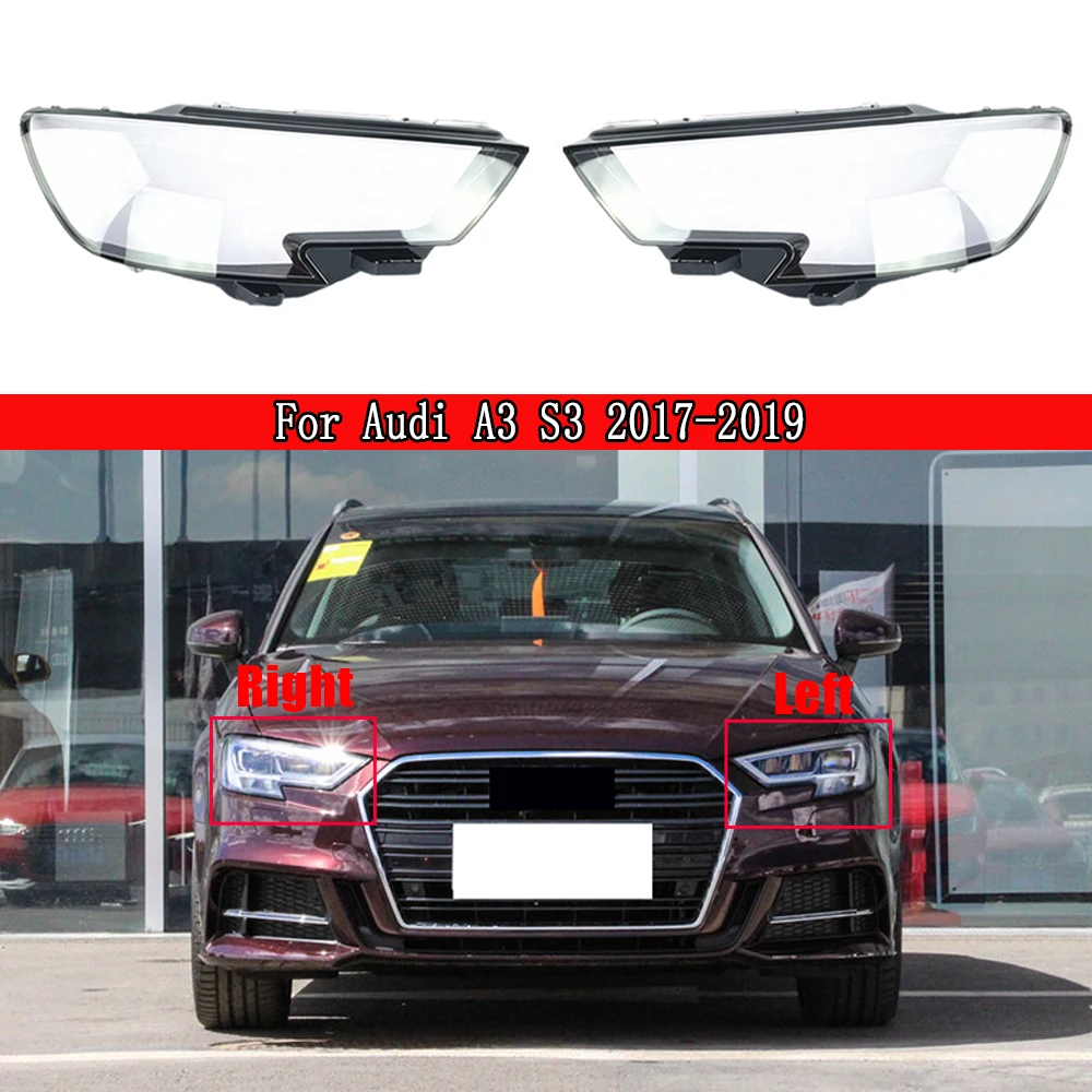 

Car Front Headlight Cover Glass Lamp Transparent Lampshade Shell Auto Glass Lens For Audi A3 S3 2017 2018 2019