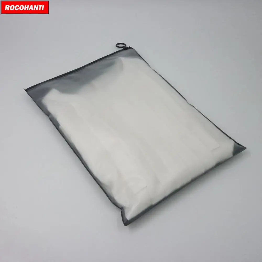 100PCS Custom LOGO Printed Thick Frosted Zipper Black Bag PVC Plastic Ziplock Bags for T-shirt Clothing Gift Retail Packaging