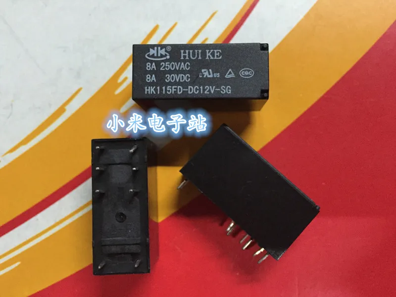 

HK115FD-DC12V-SG DC24V 5V sinks relay 8 feet 2 groups 8A 250V JQX-115F