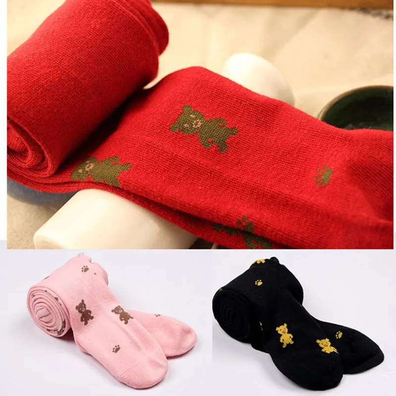 Christmas clothing baby girls tights wapiti cotton tights kids girls pantyhose warm winter children's stockings 3-11Y