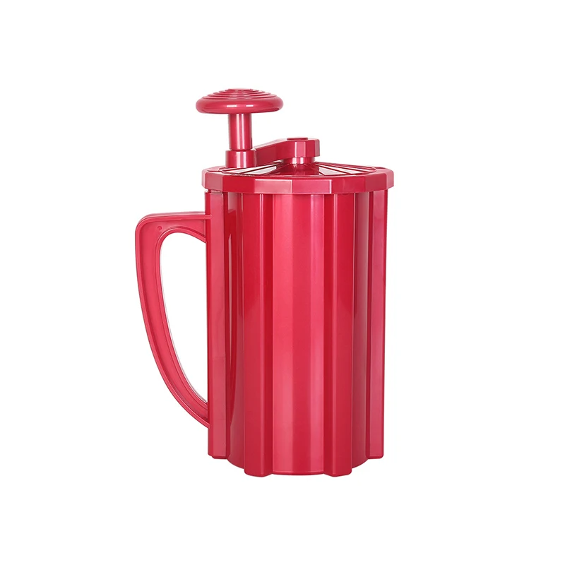 Máquina Manual para hacer patatas fritas, máquina para hacer tres en uno patatas fritas, ciclón de mano, Color Rojo