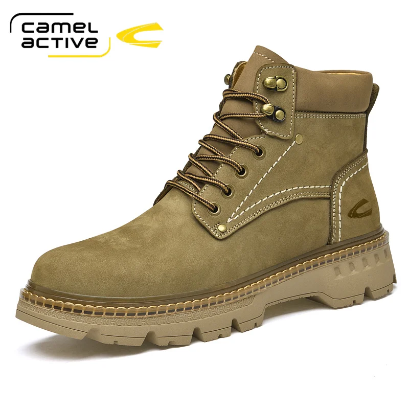 

Camel Active Men Fashion Warm Boots Autumn&Winter Shoes Men Casual Boots Male Brand Genuine Leather Lace-up Ankle Men Boots
