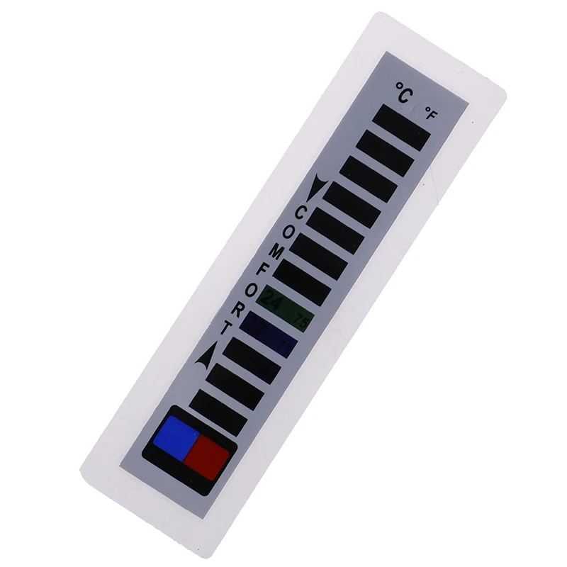 Termómetro de cristal líquido para ropa, chaqueta de plumón, trajes de esquí, termómetro para el hogar, ropa de abrigo, producto para el hogar, 1 o