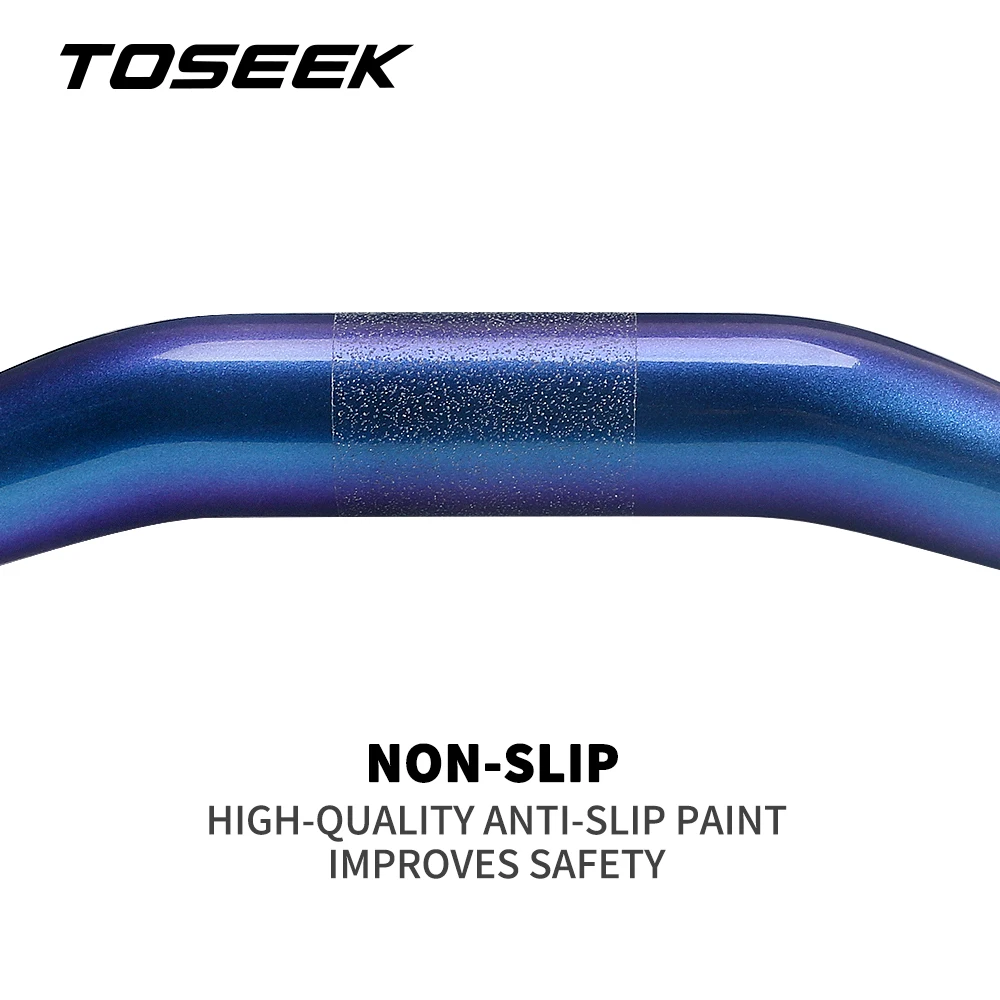 TOSEEK WCS Mtb Carbon Handlebar Bicycle Handlebar 31.8*580-760mm Dazzle Blue To Purple Handlebars For Mountain Bike Accessories