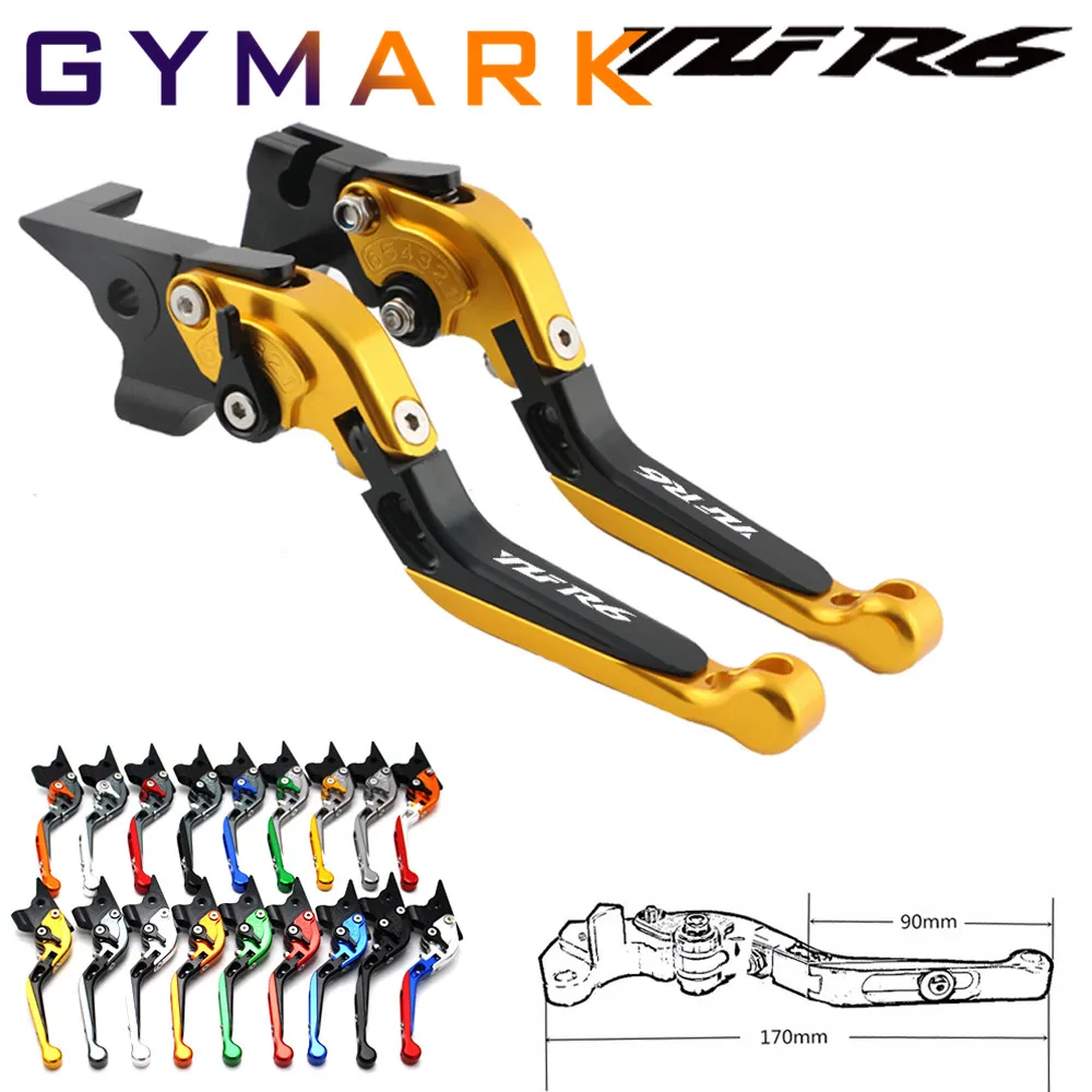 Motorcycle Brake Clutch For YAMAHA YZFR6 YZF R6 1999-2004 2003 2002 2001 Retrofit CNC Brake Clutch Handle Emergency Brake Lever