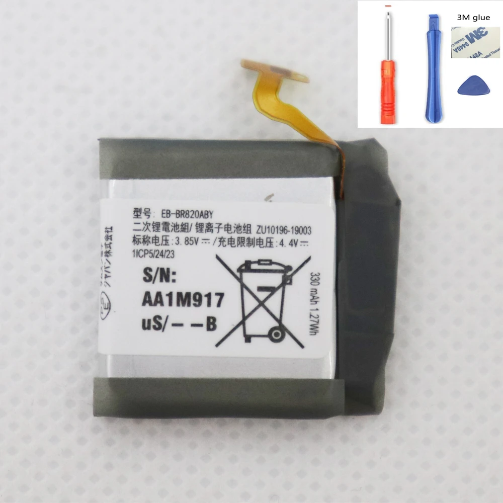 ISUNOO батарея EB-BR820ABY 330 мАч для Samsung Galaxy смотреть активный 2 Active2 SM-R820 SM-R825 44 мм/нержавеющая сталь часы батареи + Инструменты
