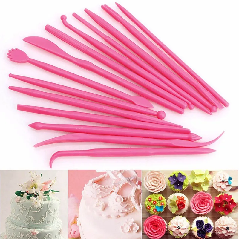 14PCS Plastic Clay Sculpting Set Cake Decorating Tools Set for Shaping Clay Playdough Tools Toys Polymer Modeling Clay Tools