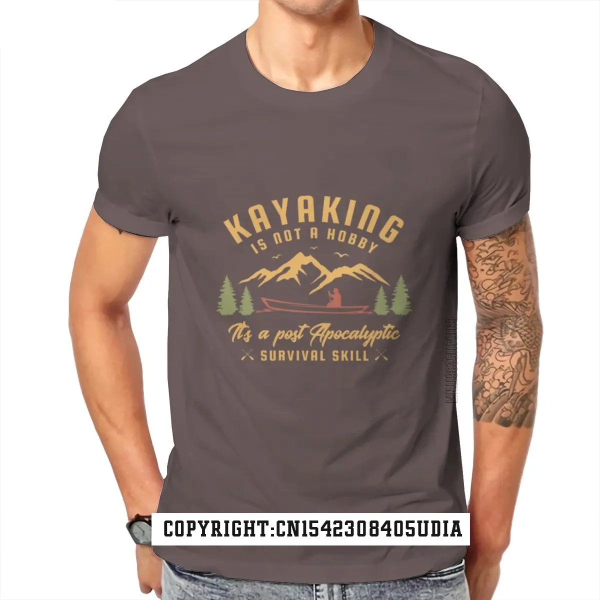 Kayaking Is Not A Hobby Its A Post Kayak Kayaking Mens T-Shirt Black Top T-Shirts Design Special Men Tees