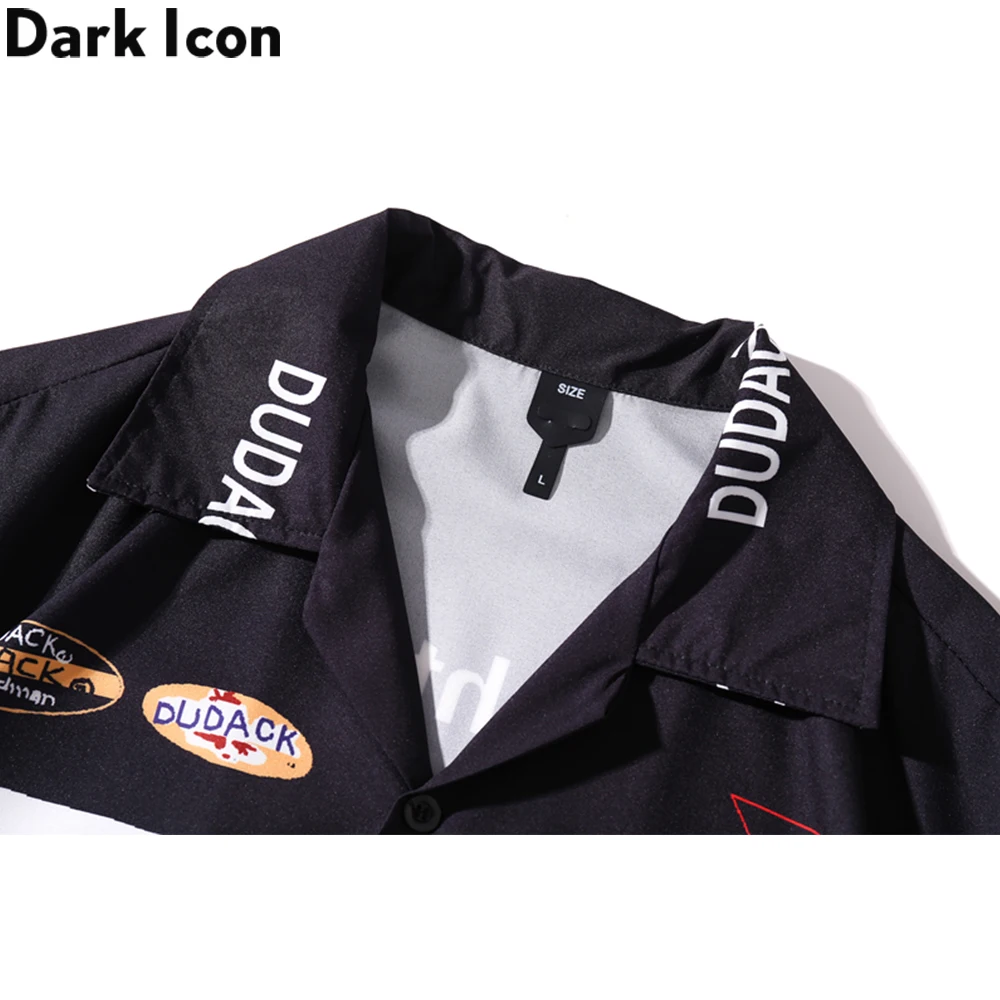 Dark Icon Summer Polo Shirt Men Vintage Streetwear Men's Hawaiian Shirt