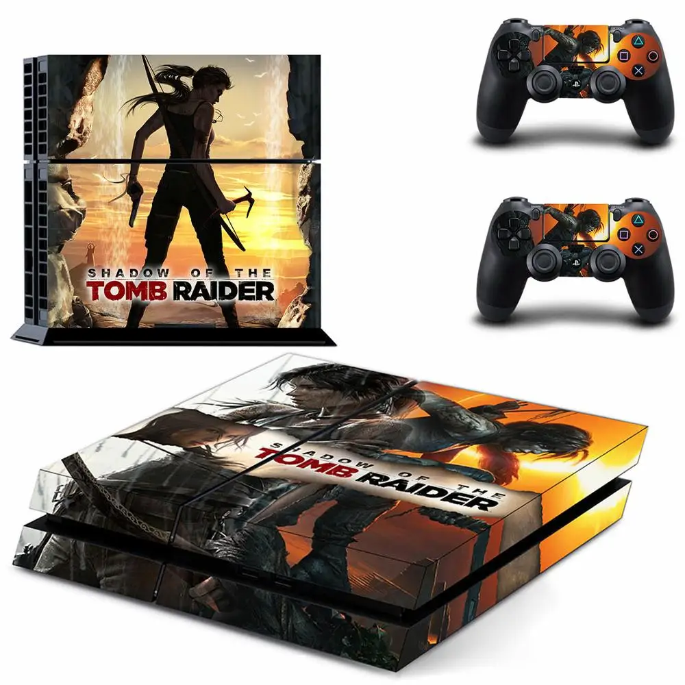 Tomb Raider PS4 Stickers Play station 4 Skin PS 4 Sticker Decal Cover For PlayStation 4 PS4 Console & Controller Skins Vinyl