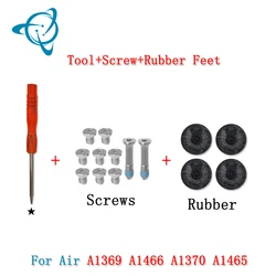 Shenyan New A1370 A1369 A1465 A1466 Rubber Feet Cover Bottom Feet Foot + Screws Set For MacBook Air 11