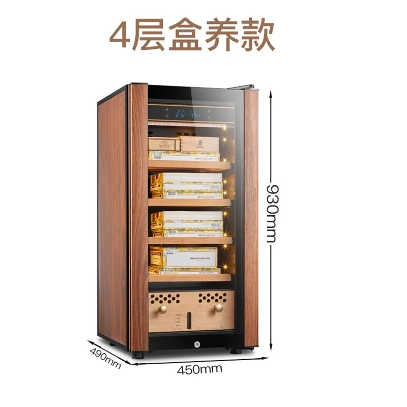 Electric Cigar Cabinet with LED Light, Humidor Cooler, Spanish Cedar Wood Shelf, EC-028, New, 2024