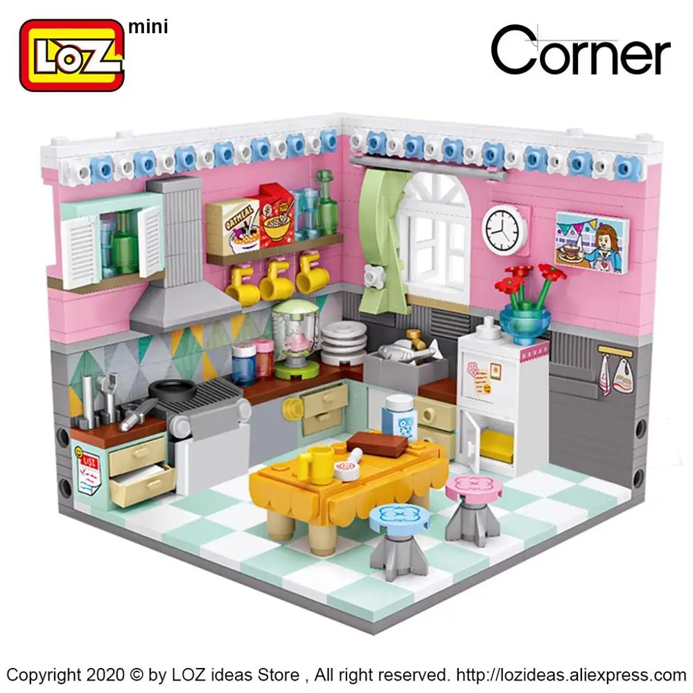 LOZ Mini Building Blocks Building Toy Plastic Assembled Children's Toy DIY Home Scene Model Corner scene