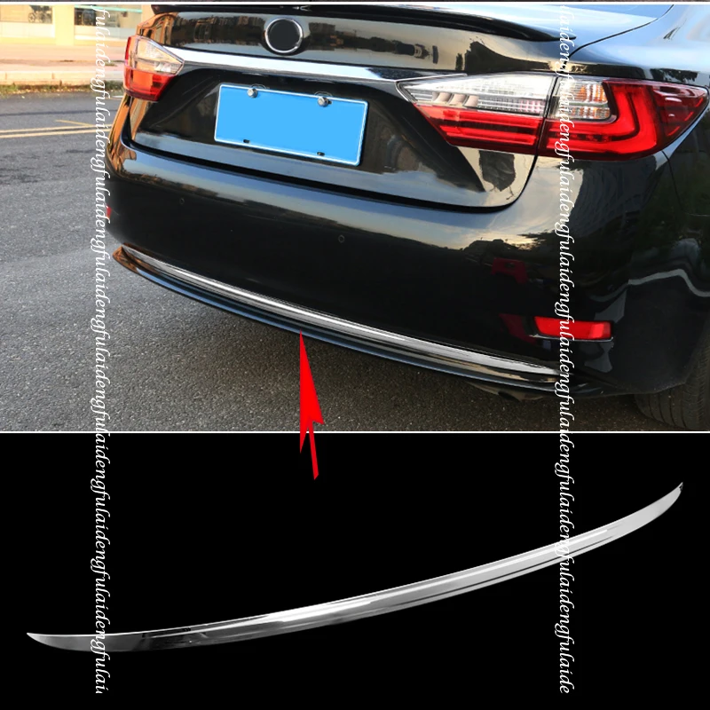 For Lexus ES300H 2015-2017 ABS Chrome Rear bumper Protector cover trim Car Styling Accessories