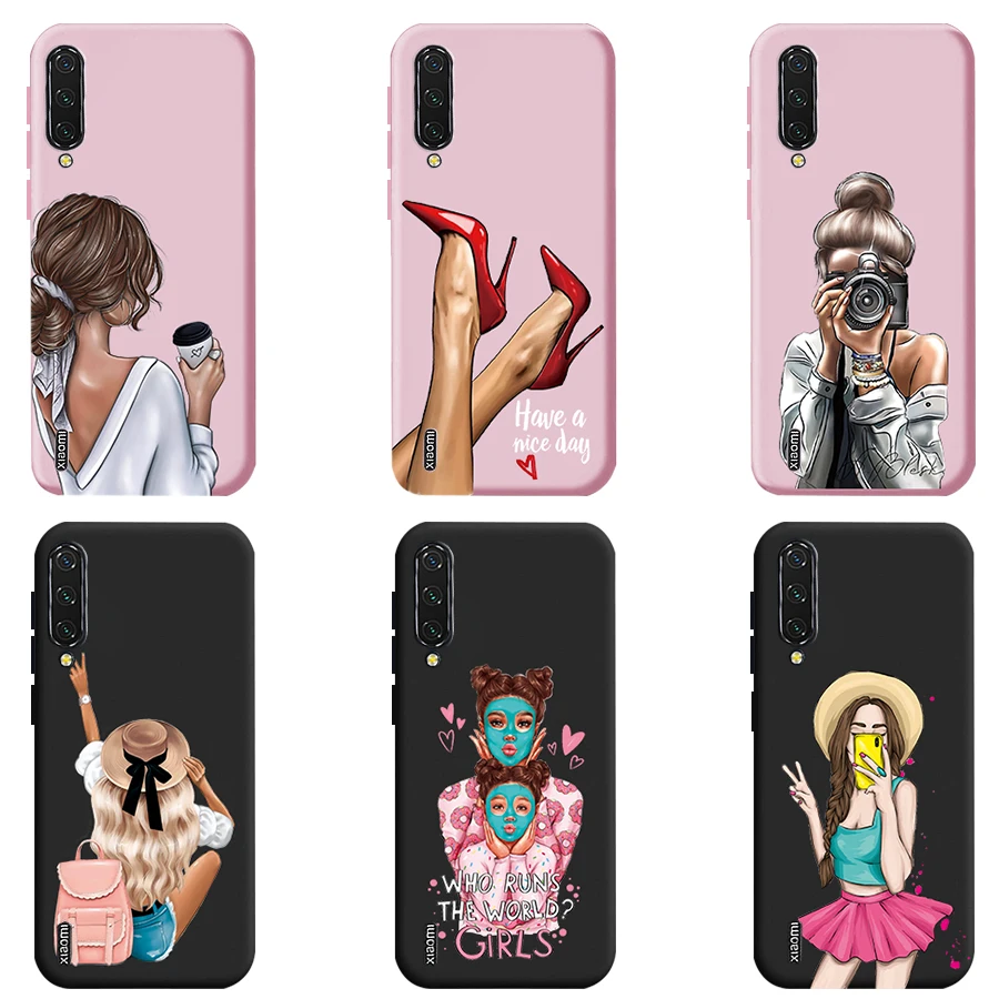 For Cover Xiomi Xiaomi Mi A3 MiA3 A 3 case Fashion Girls Painted Silicon soft Protective Phone Case For Xiaomi Mi A3 Back Cover