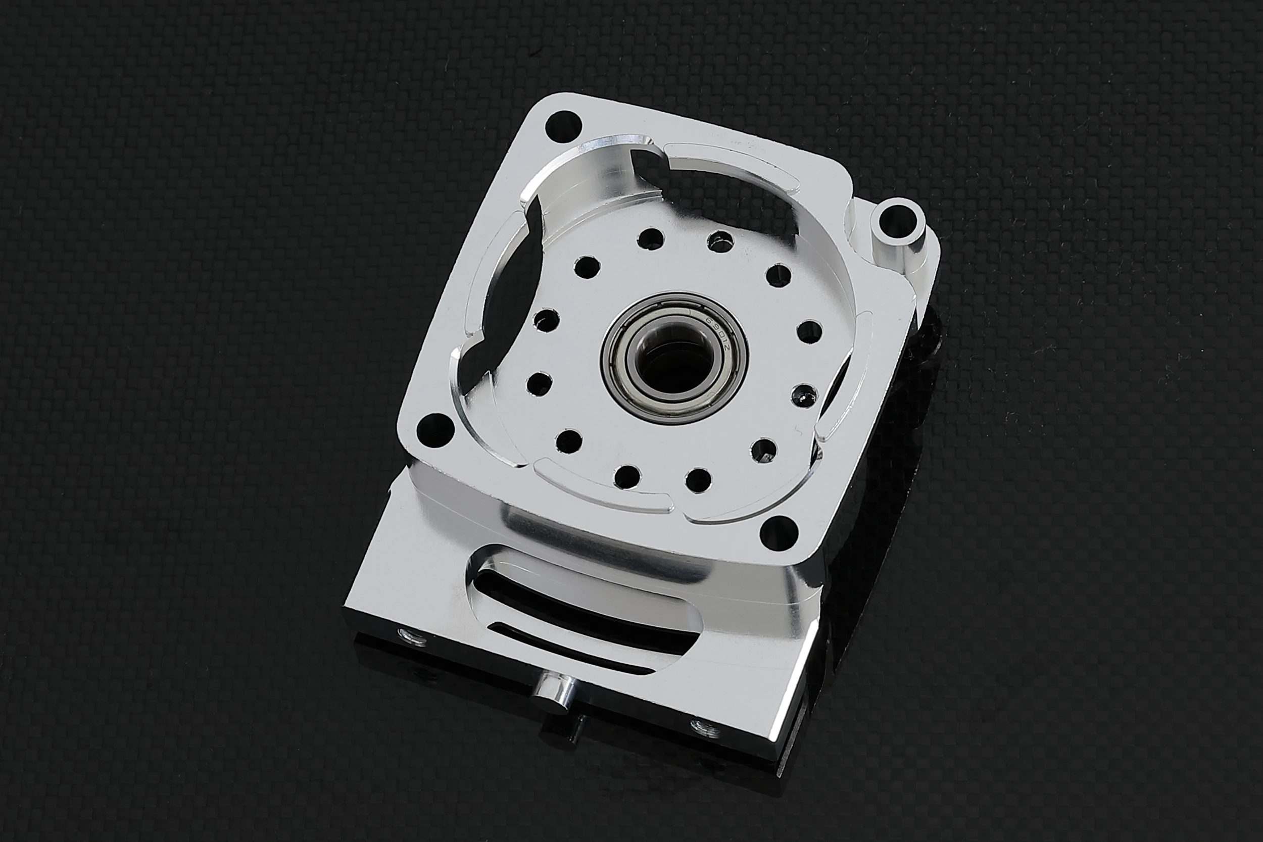 GTBracing Integration DBXL Clutch Bell Carrier for RC Car 1/5  LOSI Desert Buggy XL (Silver / Red)