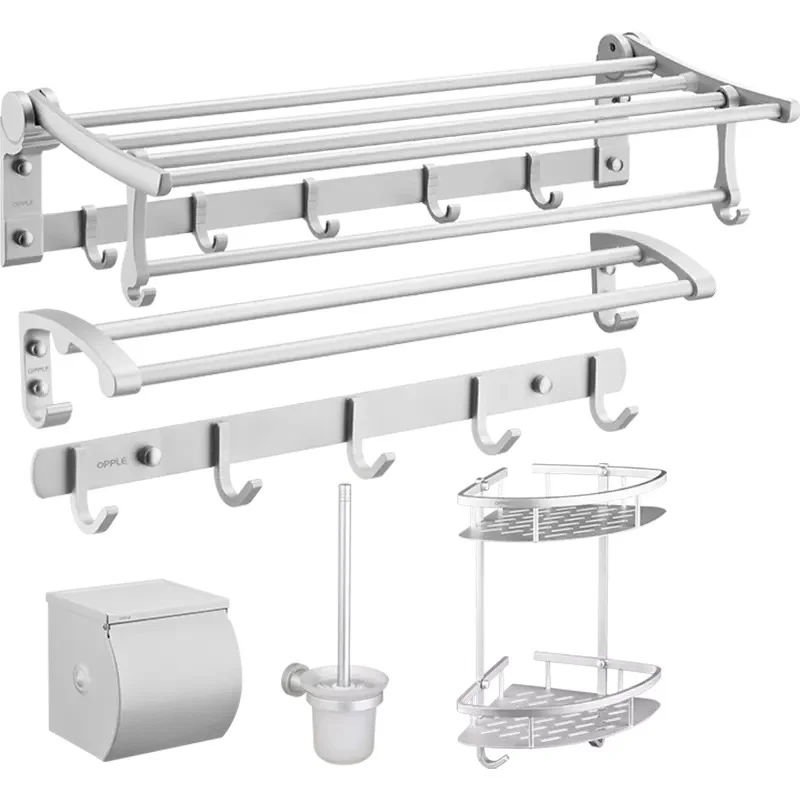 five pieces Bath Hardware Sets  Bathroom Accessories Set Shelf Towel Bar Cup Holders Hairdryer Rack Tissue Holder Roll Paper Hol