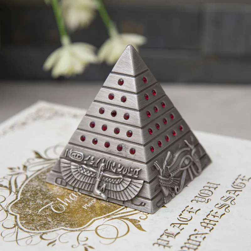 

Vintage Metal Pyramid Figurine Decorations Decorative Collectibles Creative Pyramids Birthday Wedding Gifts