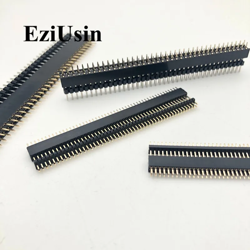 2 Pairs 2x40p/50p Double Row Male Female 2.54/2.0/1.27mm Breakable Pin Header PCB JST Connector Strip for Arduino DIY