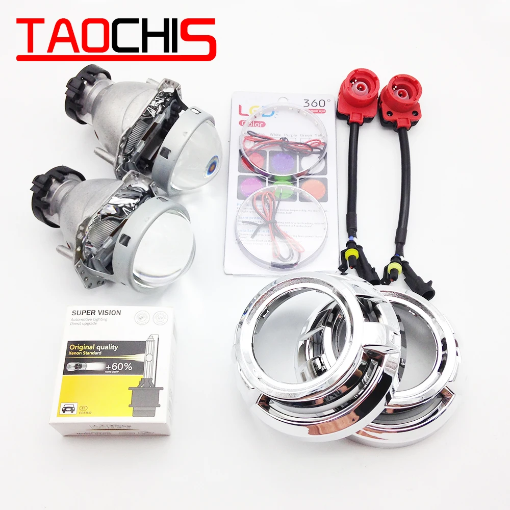 TAOCHIS Hella 3R G5 Projector Lens Kit HID Bi xenon D2S D1S D3S D4S With Shroud Devil Eyes Modify Head Light Lamp Upgrade