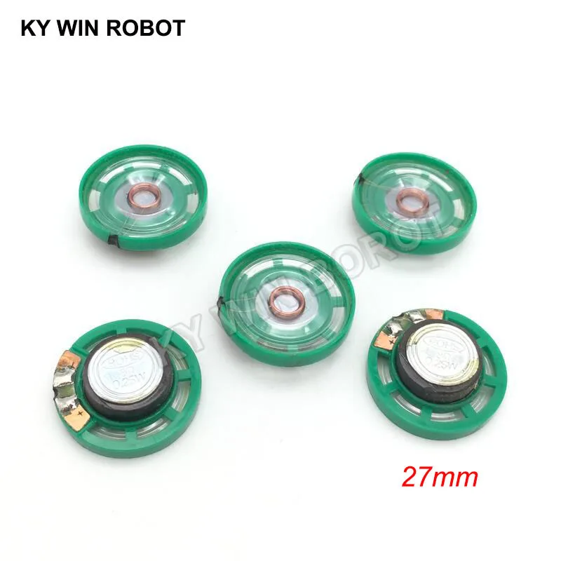 5pcs/lot New Ultra-thin speaker Doorbell horn Toy-car horn 8 ohms 0.25 watt 0.25W 8R speaker Diameter 27MM 2.7CM thickness 7MM