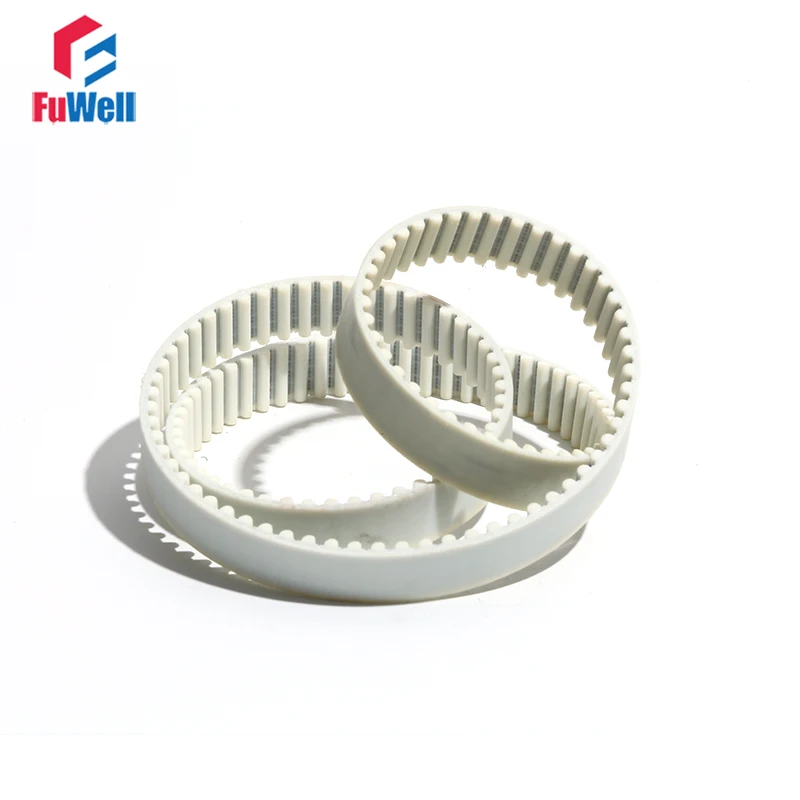 

5M-3960/3970/3980/4000/4010 White PU Transmission Belt HTD5M Polyurethane Timing Belt 15/20/25/30mm Width Toothed Pulley Belt