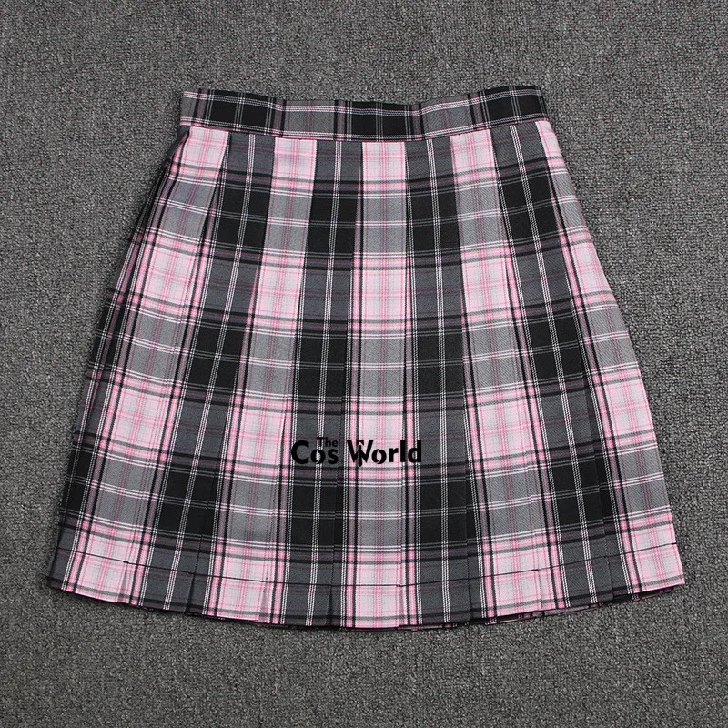 [Spicy Girl] Japanese Summer High Waist Pleated Plaid Skirts For JK School Uniform Students Cloths