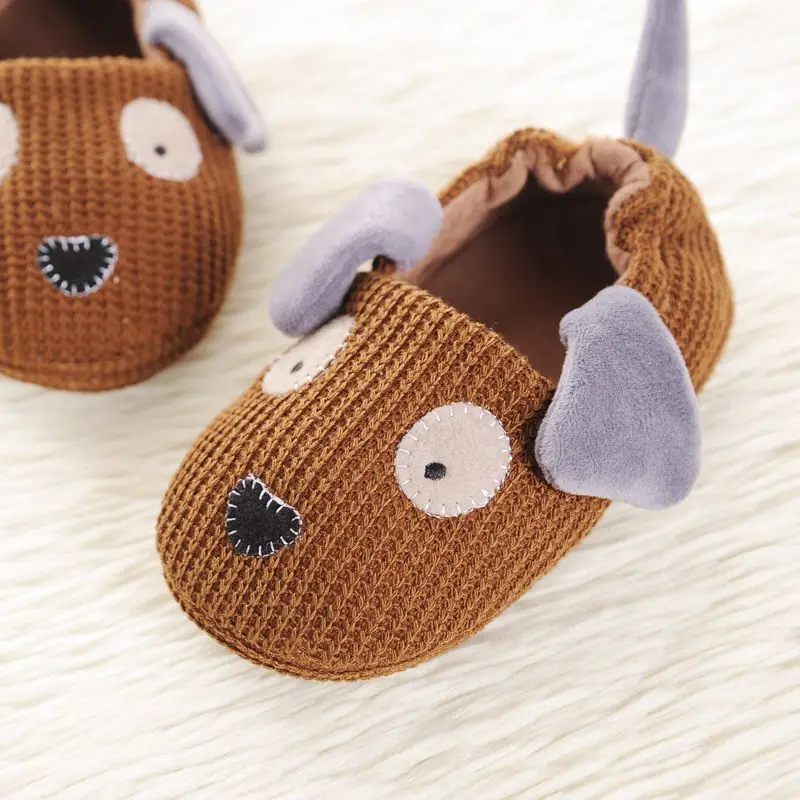 Kids Cotton Slides Autumn Winter Indoor Non-slip Cute Dog Non-slip Kids Shoes Home Slippers Fashion Baby Boys Slippers