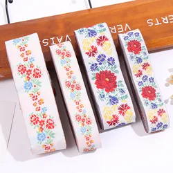 10YARD 50MM OR 33MM Flower Vintage Ethnic Embroidery Ribbon Boho Lace Trim DIY Clothes Bag Accessories Embroidered Fabric