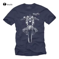 Motorcycle T-Shirt Mens Blue Boxer Cafe Racer R/80/100/1200 T Biker Gift Custom Aldult Teen Unisex Digital Printing Xs-5Xl