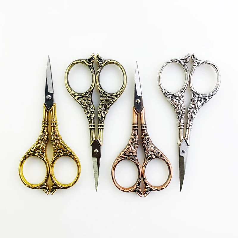 European Style Retro Style Stainless Steel Craft Shears Scissors Antique Cutter Cutting Embroidery Cross Stitch Sewing Tool