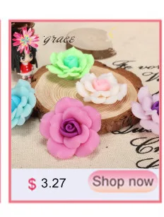 5 teile/lose 50mm 3D Große Große Handgemachte Polymer Clay Weiße Rose Blume Zubehör Diy Hochzeit Braut Schmuck Kleid Dekoration – Detail 7