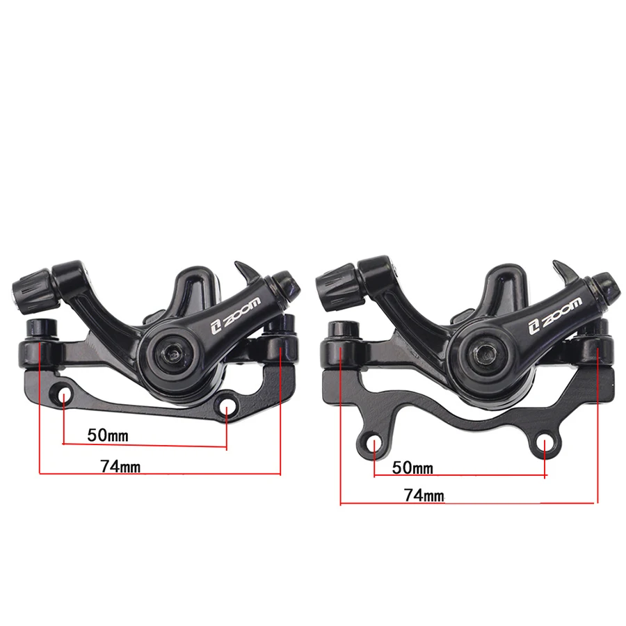 ZOOM  Right Side Bike Mechanical Disc Brake Calipers Universal Solid Aluminium Alloy Bicycle Front Rear Brake Caliper Bike Parts