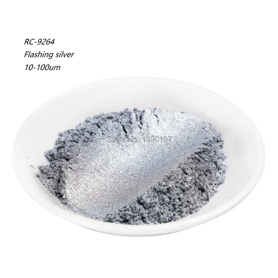 Silver gray pearlescent pigment flashing aluminum silver 9264 Mica Powder for paint and cosmetics