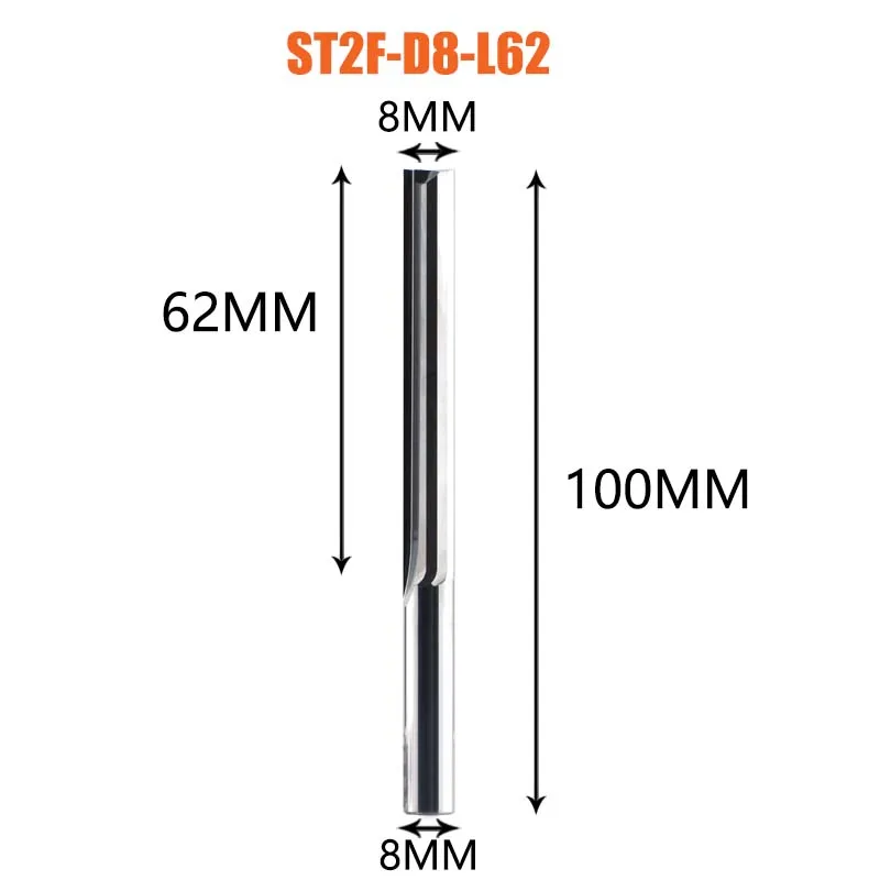 Dreanique 3.175mm 4mm 6mm 8mm Schacht 2-snijdende Carbide freesfrees graveerfrees rechte sleuf frees