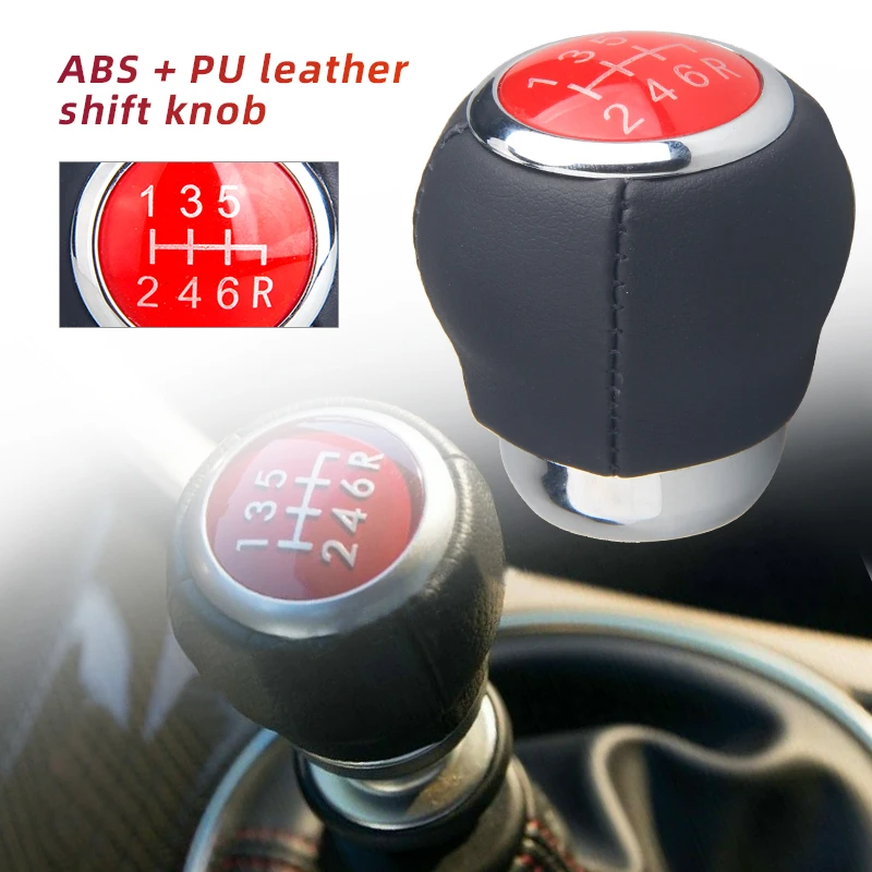 

Car 6-speed leather shift lever shift knob Head For Subaru Impreza WRX STI 2009-2018 Car Accessory