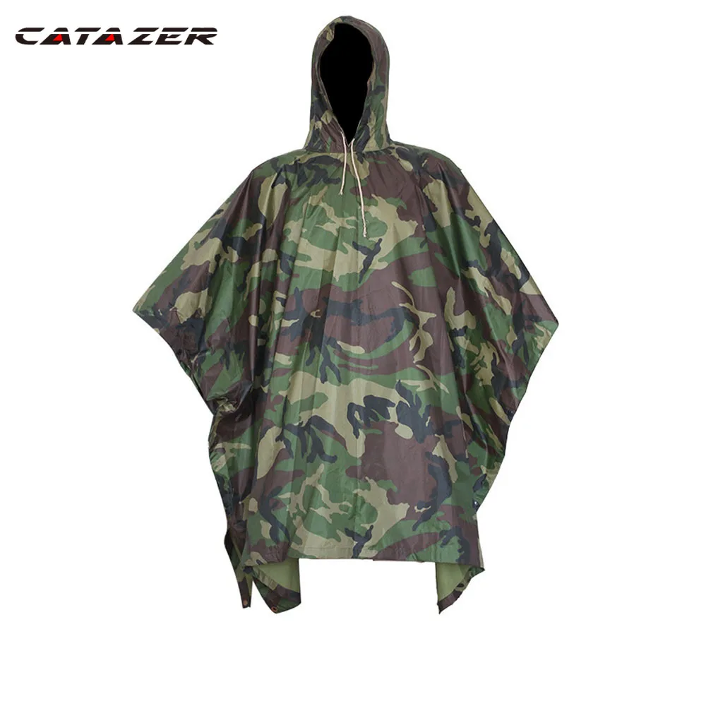 

Outdoor Products Three-in-one Camouflage Raincoat Waterproof Sporting Goods Poncho Adult Raincoat