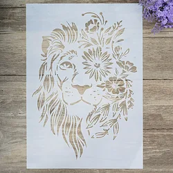 Plantilla de León en capas para manualidades, tamaño A4, A3, A2, para pintura de pared, álbum de recortes, estampado, álbum, tarjeta de papel decorativa en relieve