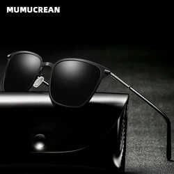 Men's Sunglasses New Arrival Square Polarized Sunglasses Metal Driver Night Vision Goggles Sunglasses