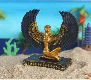 HOME DECORATION FASHION EGYPT ISIS GODDESS SCULPTURE ORNAMENT HANDMADE RESIN CRAFT ROOM ORNAMENTS GIFT SCULPTURE