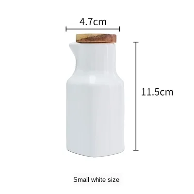 Ceramic Vinegar Bottle Creative Pure White Soy Sauce Bottle European-Style Simple Desktop Oil Pot Hotel Restaurant Pepper Cruet