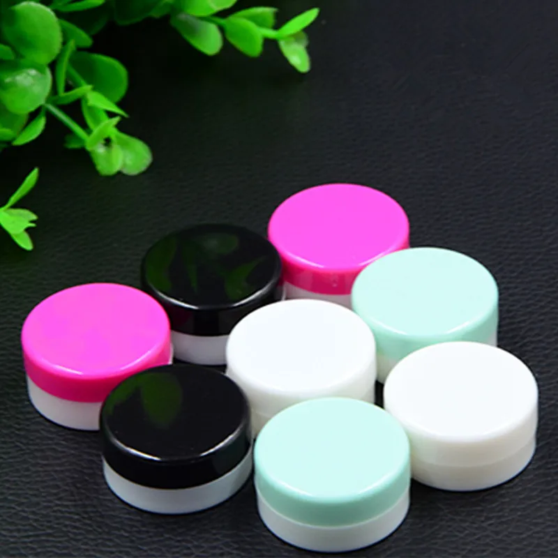 

30/50/100pcs 3/5ml White Cosmetics Jar Makeup Colors Lid Box Nail Art Storage Pot Container Sample Lotion Face Cream Bottles