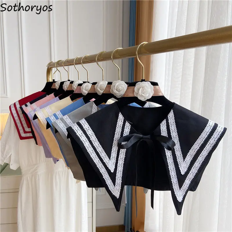 

Women Shrugs Summer Fashion Cover Shawls Sailor Collar Students Sweet All-match Scarf Cape Cuff Shoulder High Street Cropped Top