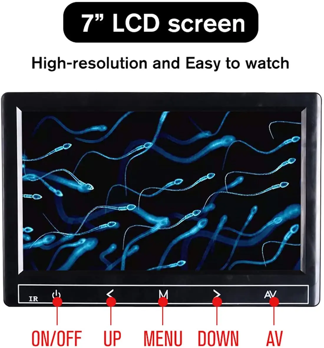 Professional Lab Sperm Biological HD Binocular microscope Zoom 2000X TV microscope With 7\' LCD 5MP Electronic digital eyepiece