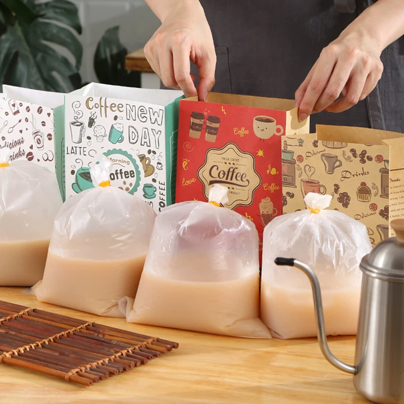 Laos Coffee And Milk Tea Paper Bag Thai Milk Tea Bag Beverage Packaging Bag Southeast Asia Milk Tea Bag Spread Packaging Plastic