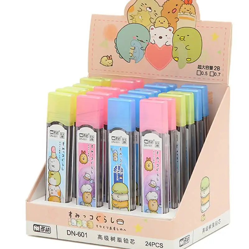 80Pcs SUMIKKO GURASHI 0.5mm Graphite Lead 2B Mechanical Pencil Refill animal Automatic replace Pencil Lead stationery gifts