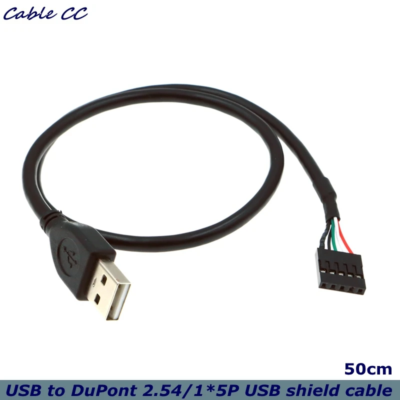 0.5M USB 2.0 A male Plug to 1x DuPont 2.54 5Pin Female 0.1